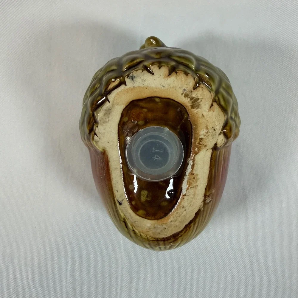 Acorn Ceramic Salt and Pepper Shakers Set Brown Fall Autumn Harvest Decor Cute
